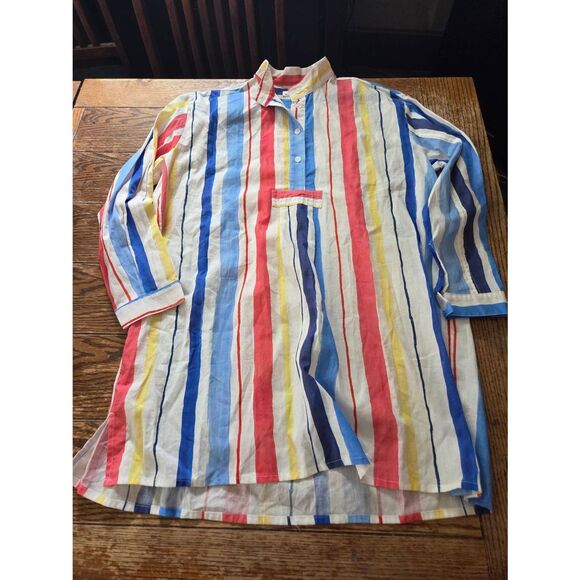 The Sleep Shirt Short Sleep Shirt Petite Midsummer Stripe - Picture 2 of 5